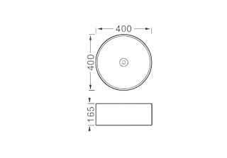 Раковина накладная Aquatek AQ5118-MB 40 см чёрный матовый